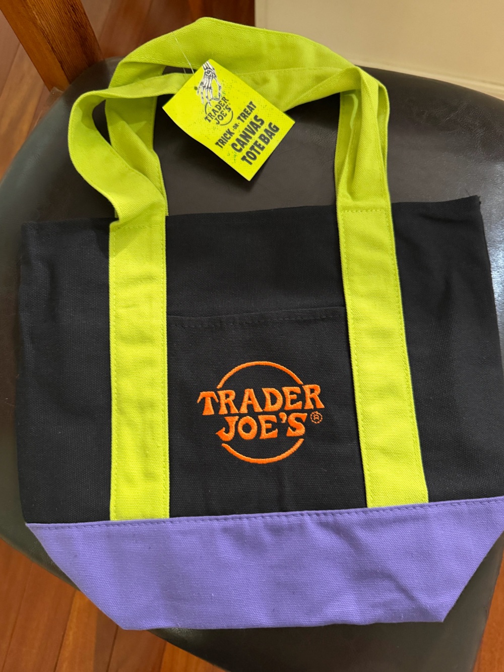 Trader Joe's Halloween Black Mini Tote